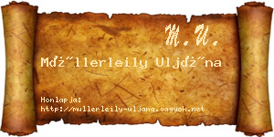 Müllerleily Uljána névjegykártya